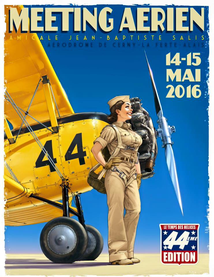 Affiche show Aérien  la Ferté Alais-2016
