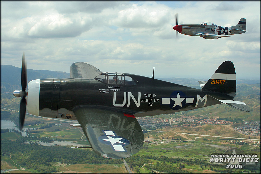 P-47G Thunderbolt - P 51D Mustang